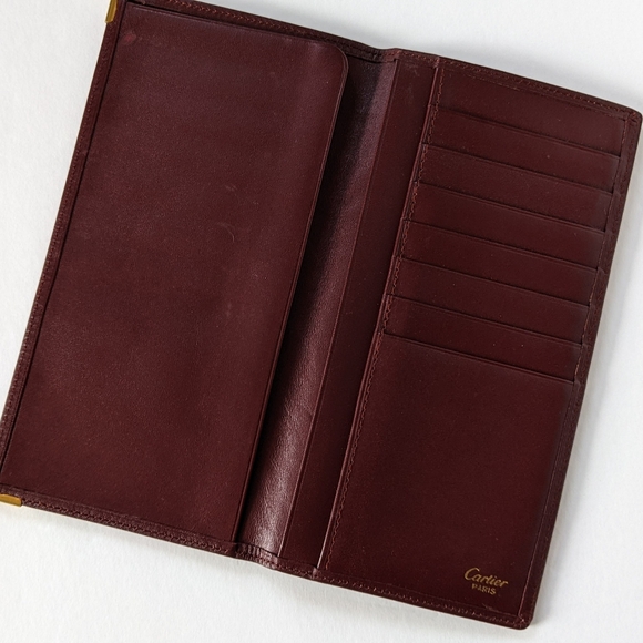 Vintage Cartier Bordeaux Leather Wallet - Picture 4 of 6